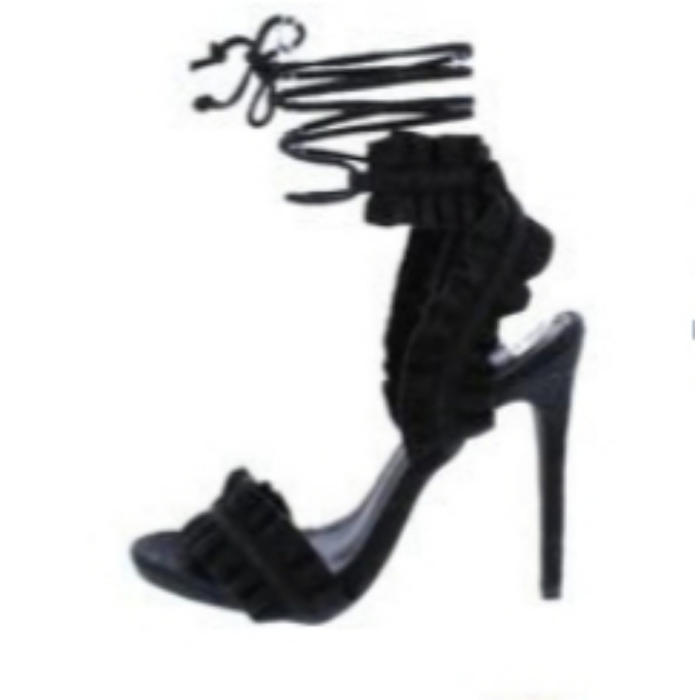 Camren Texture Ruffle Open Toe Ankle - Picture 2 of 3